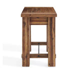 Table d'appoint Durango en bois industriel marron foncé - Alaterre Furniture : Acacia rustique, milieu de siècle moderne