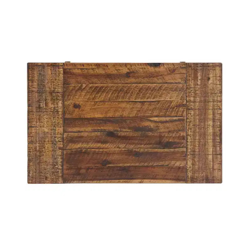 Table d'appoint Durango en bois industriel marron foncé - Alaterre Furniture : Acacia rustique, milieu de siècle moderne