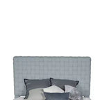 Lit Saree 91 po Acme Furniture Queen Chenille bleu sarcelle clair/Fini gris