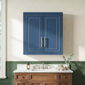 Meuble de Rangement Mural de Salle de Bain Double Porte au-dessus des Toilettes avec Étagères Réglables Organisateur Mural pour Salle de Bain, Cuisine, Buanderie, Chambre