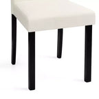 Subrtex Chaise de salle à manger Parsons rembourrée en bois massif et lin (Lot de 2)