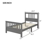 Lit plateforme une place Whisen Wood avec tête et pied de lit
