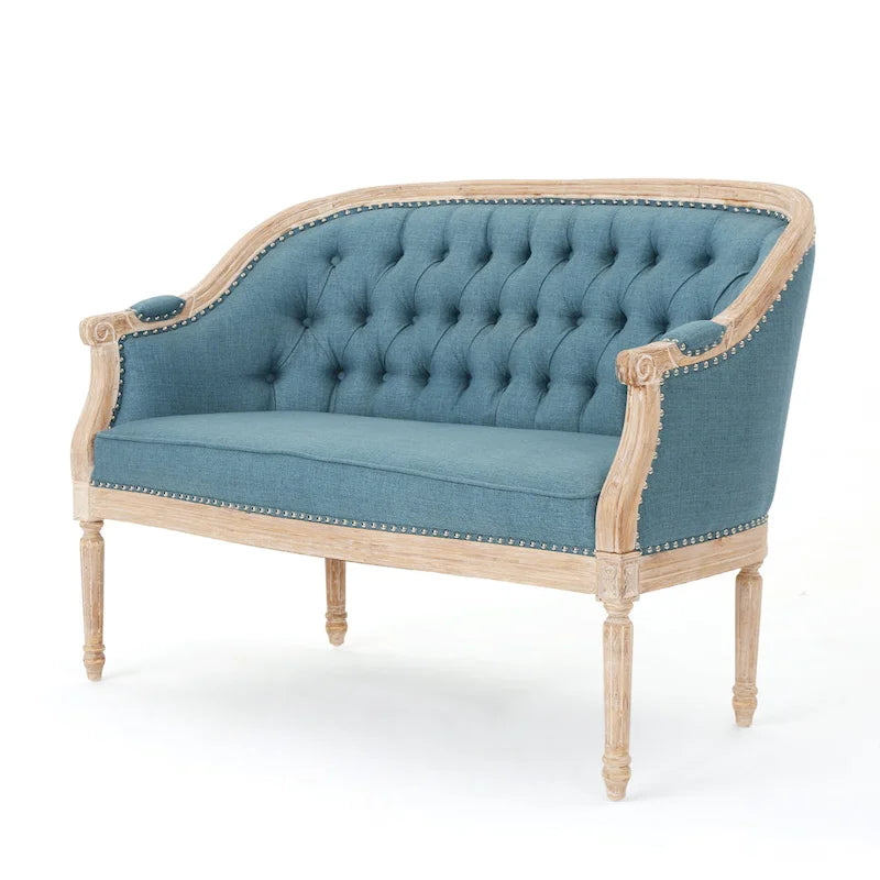 Causeuse capitonnée Faye par Christopher Knight Home
