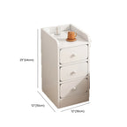 Table de chevet simple en bois naturel blanc à 2 tiroirs