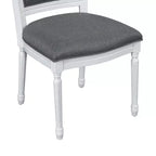 Ensemble de salle à manger rustique extensible pour 6 personnes, table à manger rectangulaire 7 pièces avec 6 chaises rembourrées, ensemble de table de cuisine avec 2 tiroirs