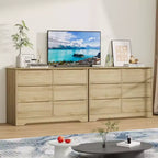 Commode haute et moderne à 6 tiroirs en bois avec plateau large - Chiffonnier à grande capacité pour Chambre, Salon, Couloir et Rangement de Chambre d'Enfant