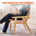 VEVOR Chaise en rotin de style moderne du milieu du siècle, fauteuil d'appoint rembourré en velours avec dossier en rotin, chaise de salon rétro pour salon, chambre à coucher, beige