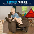 Fauteuil inclinable contemporain Flash Furniture de luxe rembourré pour enfants avec accoudoirs de rangement
