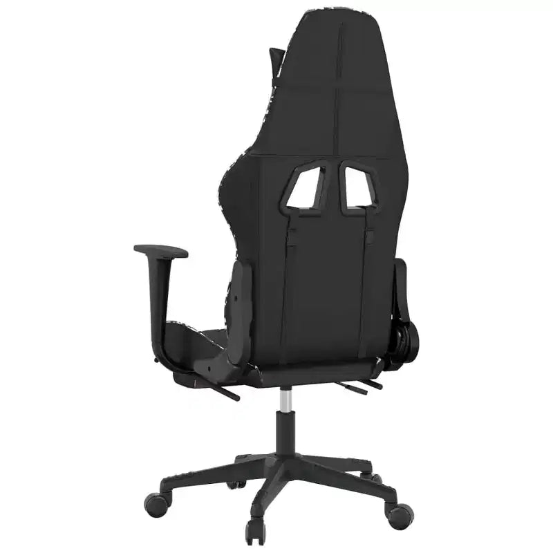 vidaXL Chaise de jeu avec repose-pieds, noir et camouflage, similicuir