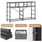 Commode à 10 tiroirs pour chambre, commode avec bacs en tissu, meuble TV pour téléviseurs jusqu'à 5 pouces, organisateur de rangement