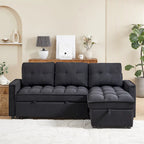 Canapé-lit d'angle escamotable en chenille 78,75 po avec ports de chargement