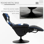 Chaise de jeu de course avec dossier inclinable et repose-pieds, appuie-tête et porte-gobelet
