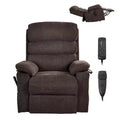 Fauteuil inclinable et releveur électrique VEVOR, Fauteuil releveur double moteur de taille moyenne avec chauffage et massage pour personnes âgées, Position réglable, Télécommande, Marron