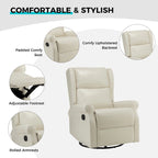 Fauteuil inclinable pivotant en similicuir Baksoho pour chambre de bébé avec base en métal, lot de 2 par HULALA HOME