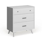 Commode basse 3 tiroirs en bois, milieu de siècle
