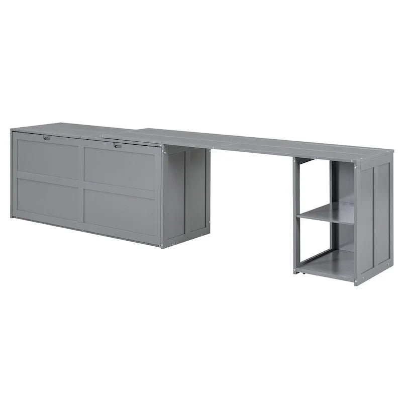 Lit escamotable Queen Size avec bureau rotatif