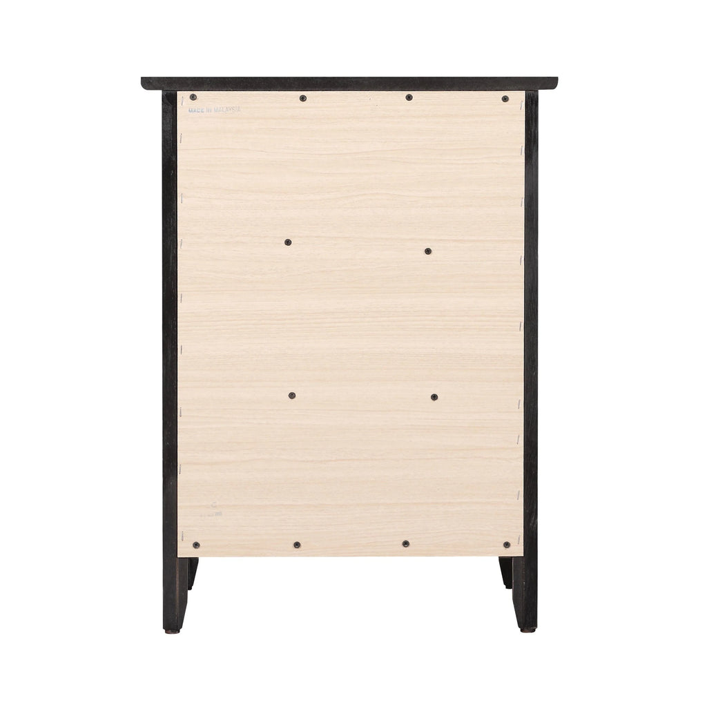 Table de chevet Daniel de style transitionnel en bois, à 3 tiroirs