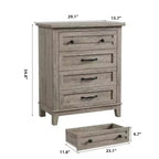 GustoWave Commode 4 tiroirs pour chambre à coucher, commode verticale haute de 88,4 cm avec grand rangement, commode en bois autoportante pour chambre à coucher, salon