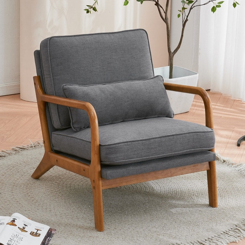 Fauteuil d'appoint rembourré Mid-Century Modern