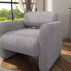 HOMES: Inside + Out Fauteuil d'appoint moderne Sanddrift en bouclette
