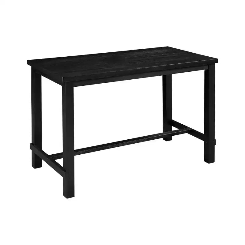 Ensemble de salle à manger 5 pièces à hauteur de comptoir, avec table de salle à manger classique et 4 chaises de salle à manger rembourrées, finition bois naturel/espresso - ModernLuxe
