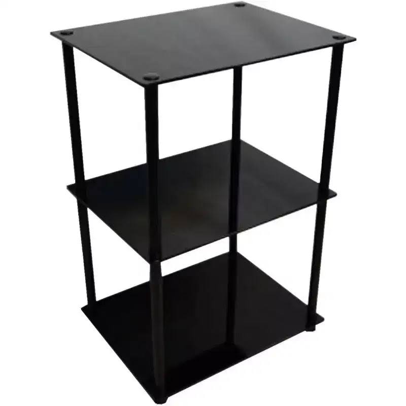 HomeStock Rectangle Glass Table Top End Table 1 -piece