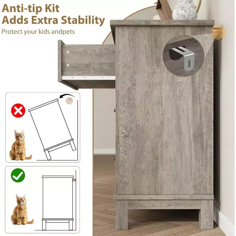Commode pour Chambre, Commode Moderne en Bois à 6 Tiroirs, Meuble TV, Armoire en Bois, Commodes à 6 Tiroirs pour Chambre Salon