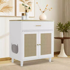 Meuble cache-litière pour chat, anti-chien, mobilier moderne pour chat avec rangement pour la maison