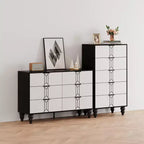 Commode à 6 tiroirs pour chambre à coucher, commode en bois moderne avec tiroirs profonds, commode pour salon, couloir, entrée