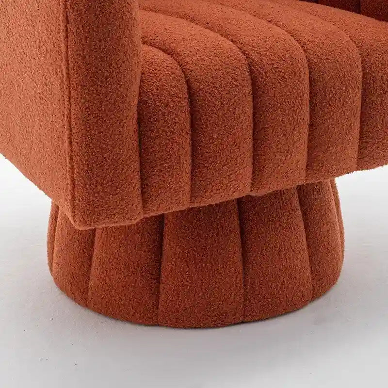 Fauteuil rond pivotant SEYNAR Modern Glam en velours