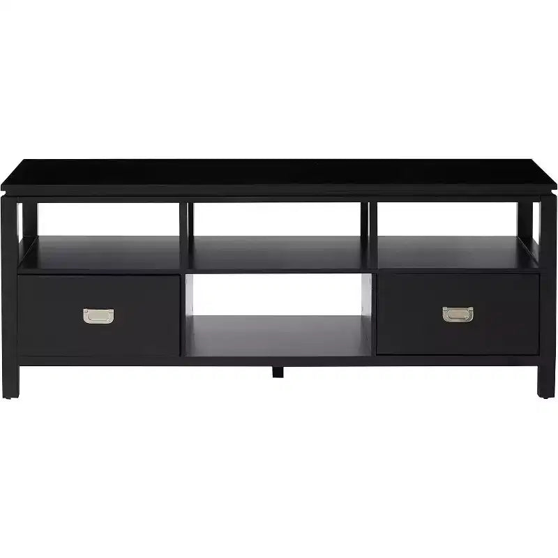 Meuble TV Kings Brand Furniture 54 po en bois fini noir avec rangement