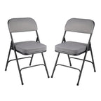 Chaise pliante de luxe matelassée en tissu de la collection Bernadine de Hampden Furnishings, lot de 2