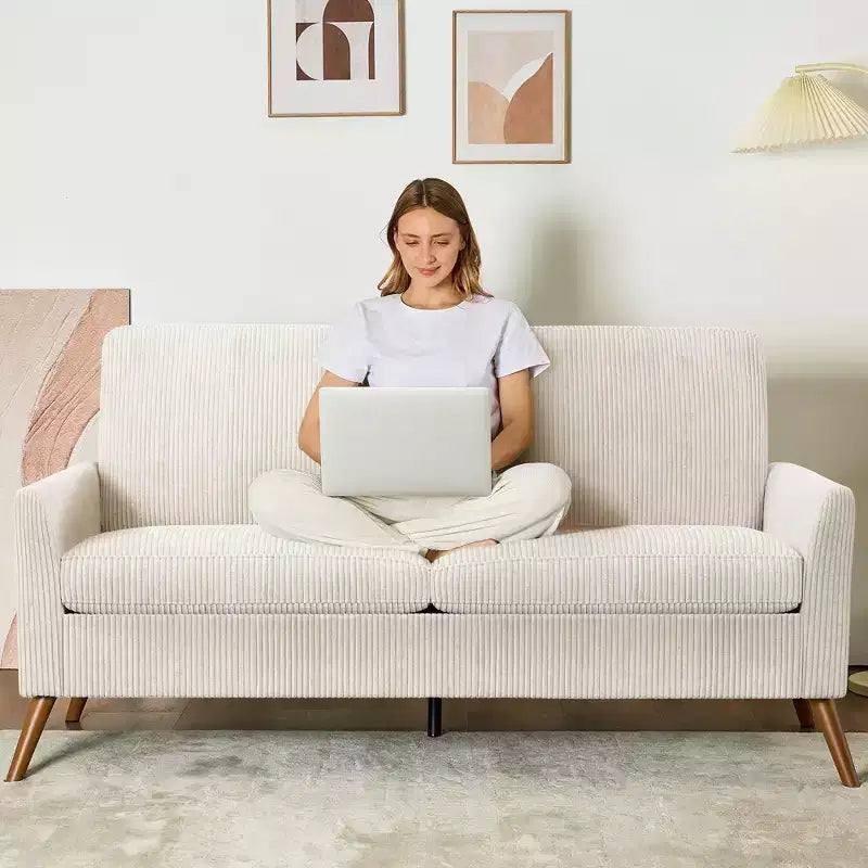 Dyonery 68 Loveseat Sofa, Canapé confortable pour salon, Canapé deux places moderne du milieu du siècle, Petits canapés pour chambre à coucher ou bureau, montage sans outils
