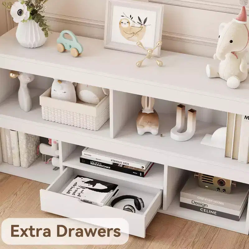Organisateur de jouets, bibliothèque enfant 6 cubes Meuble de rangement en bois, étagères de rangement pour salle de jeux, classe, chambre d'enfant
