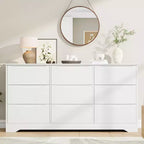 Commode en bois à 9 tiroirs, longue commode de rangement, commode moderne, pour chambre à coucher, salon