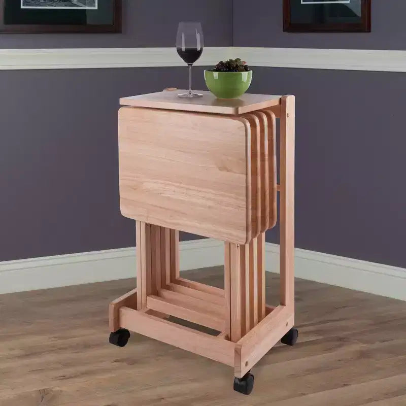 Ensemble de 5 tables d'appoint Brienda avec dessus rabattable - Winsome