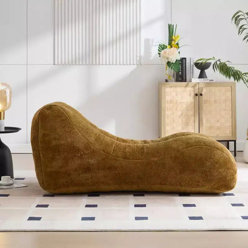 Pouf Okak de 150 cm, fauteuil pouf lounge épousant les courbes du corps avec éponge haute élasticité, canapé de sol léger pour salon, chambre