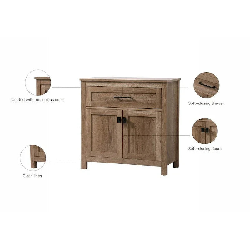 Meuble de rangement de salle de bain autoportant Indigo Home 30 pouces - 30 x 16