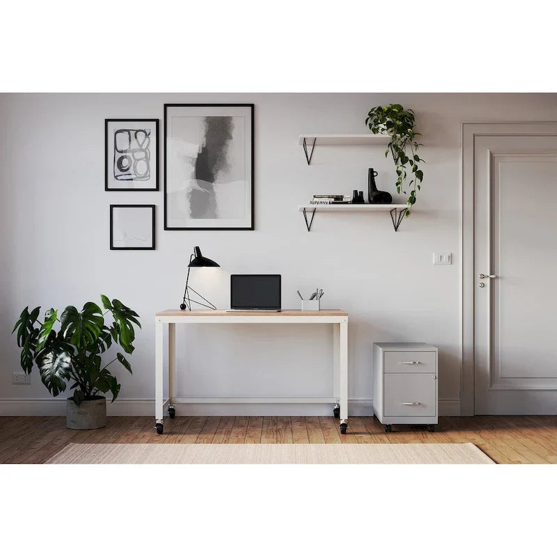 Classeur vertical mobile de 18 po de profondeur, 2 tiroirs, format lettre, avec tiroir à accessoires