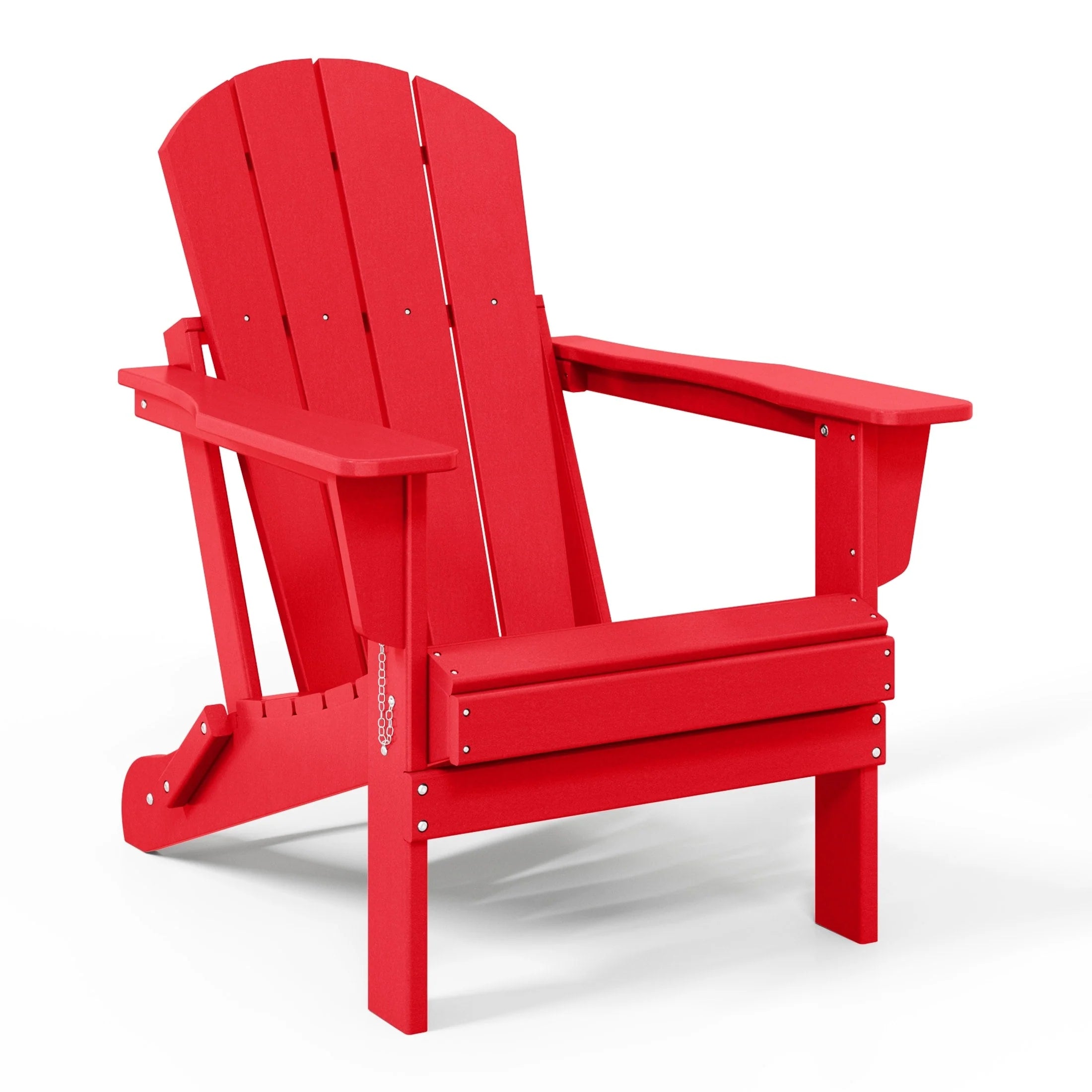 Chaise Adirondack pliante d'extérieur tout temps Polytrends Laguna résistante à la décoloration pour patio