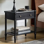 Table de chevet à 1 tiroir Godefroy 26 po de hauteur | HULALA HOME-BLACK
