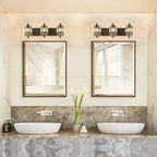 Appliques murales en cristal à 3 lumières pour salle de bain, style moderne et glamour