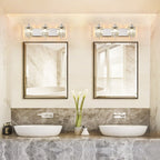 Appliques murales en cristal à 3 lumières pour salle de bain, style moderne et glamour