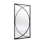 Lot de 3 miroirs muraux rectangulaires en métal noir - 31,9 H x 15,75 L x 0,75 P