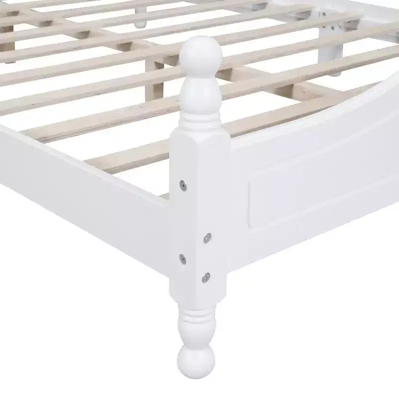 Cadre de lit plateforme en bois Queen Size Whisen, lit plateforme avec support à lattes en bois