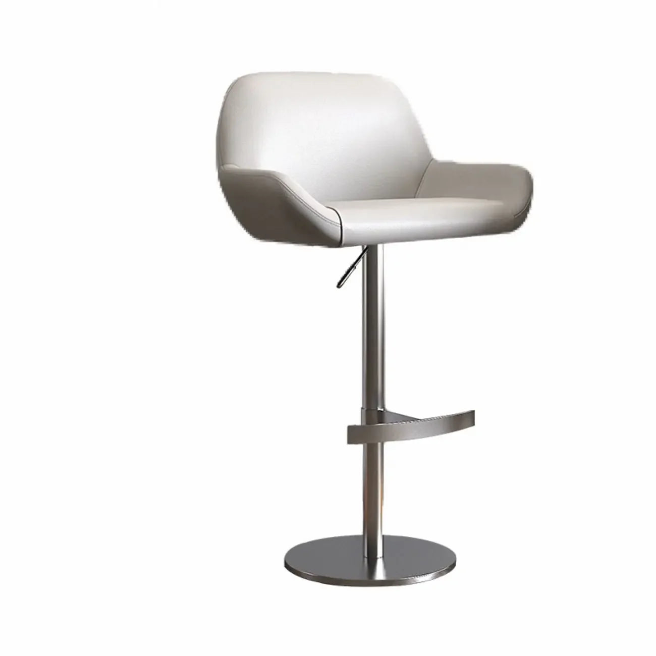 Tabourets de bar pivotants en cuir minimalistes à dossier bas pour la cuisine