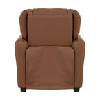 Fauteuil inclinable pour enfants en PVC avec fonction d'inclinaison par poussée, porte-gobelet et repose-pieds confortable