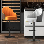 Tabourets de bar modernes en cuir pivotants et réglables en hauteur