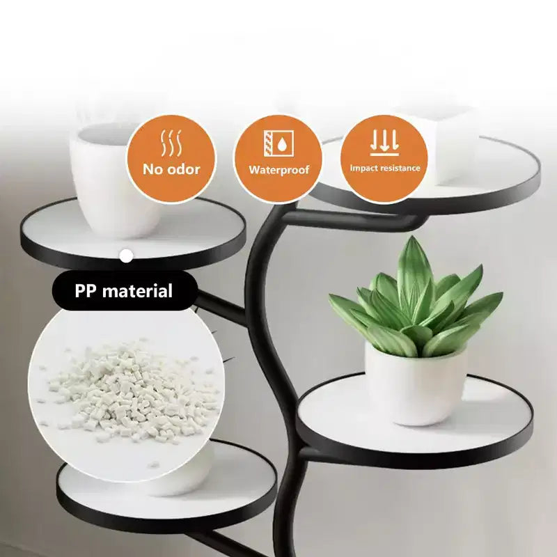 Support de Plante en Métal, Étagère à Fleurs d'Intérieur Multi-Niveaux, Étagère d'Angle pour Plantes, Support de Pot de Fleurs Haut, Étagère de Rangement pour Patio, Salon