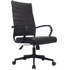 Chaise de bureau moderne haute avec dossier haut, en similicuir PU, pivotante, inclinable, réglable, avec coussin, modèle de designer, pour dirigeant